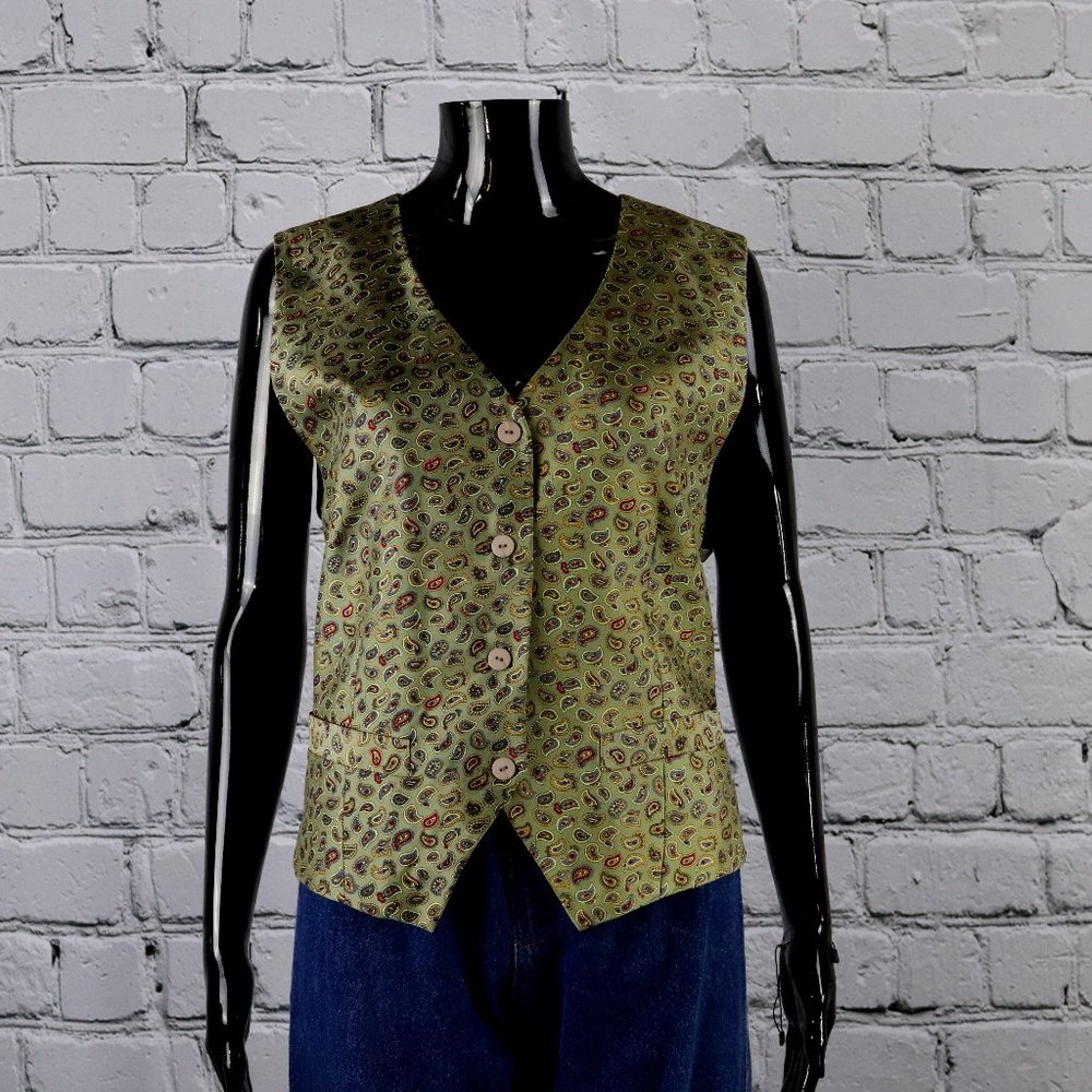 1970's Vintage Silk Paisley Vest